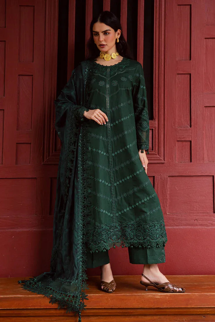 Marjjan | Bella Karandi 25 | MWK-37 B (GREEN) - Aqsa Fabrics