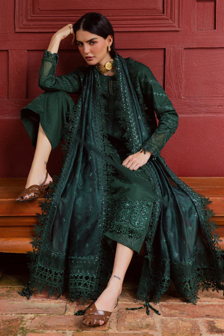 Marjjan | Bella Karandi 25 | MWK-37 B (GREEN) - Aqsa Fabrics