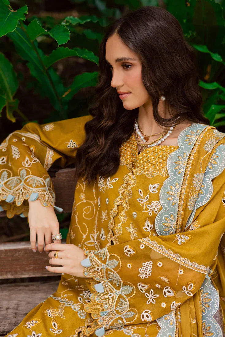 Marjjan | Bella Karandi 25 |MWK-38 A (MUSTARD) - Aqsa Fabrics