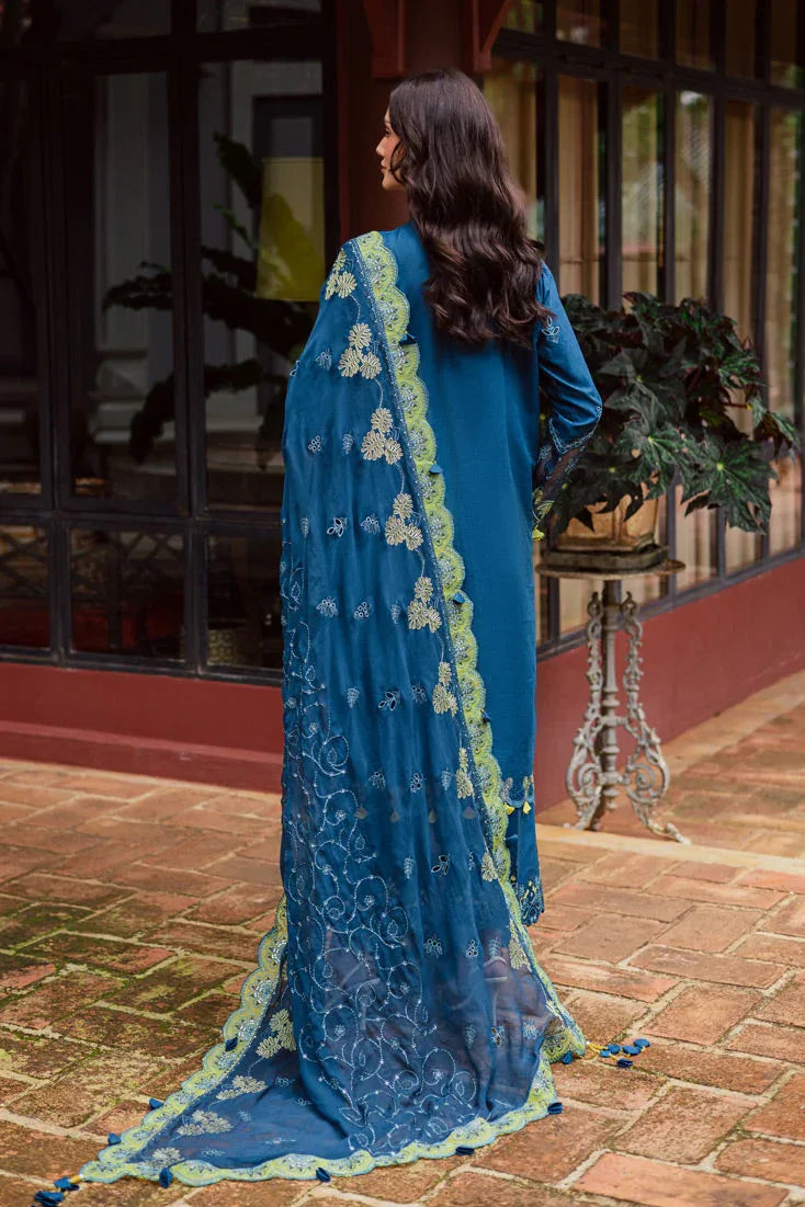 Marjjan | Bella Karandi 25 |MWK-38 B (TEAL BLUE) - Aqsa Fabrics