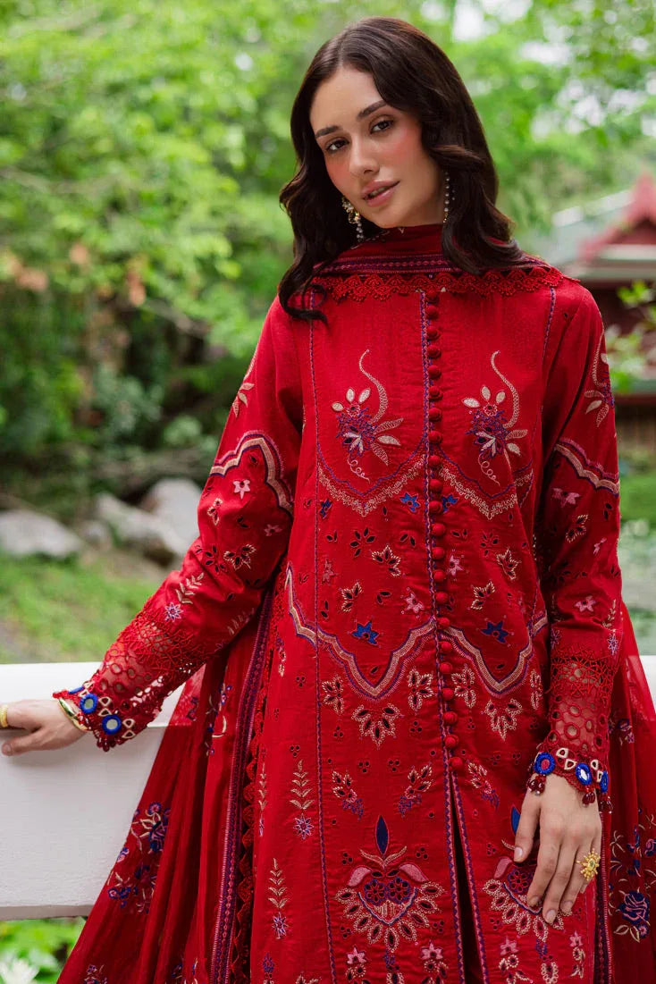 Marjjan | Bella Karandi 25 | MWK-40 A (RED) - Aqsa Fabrics