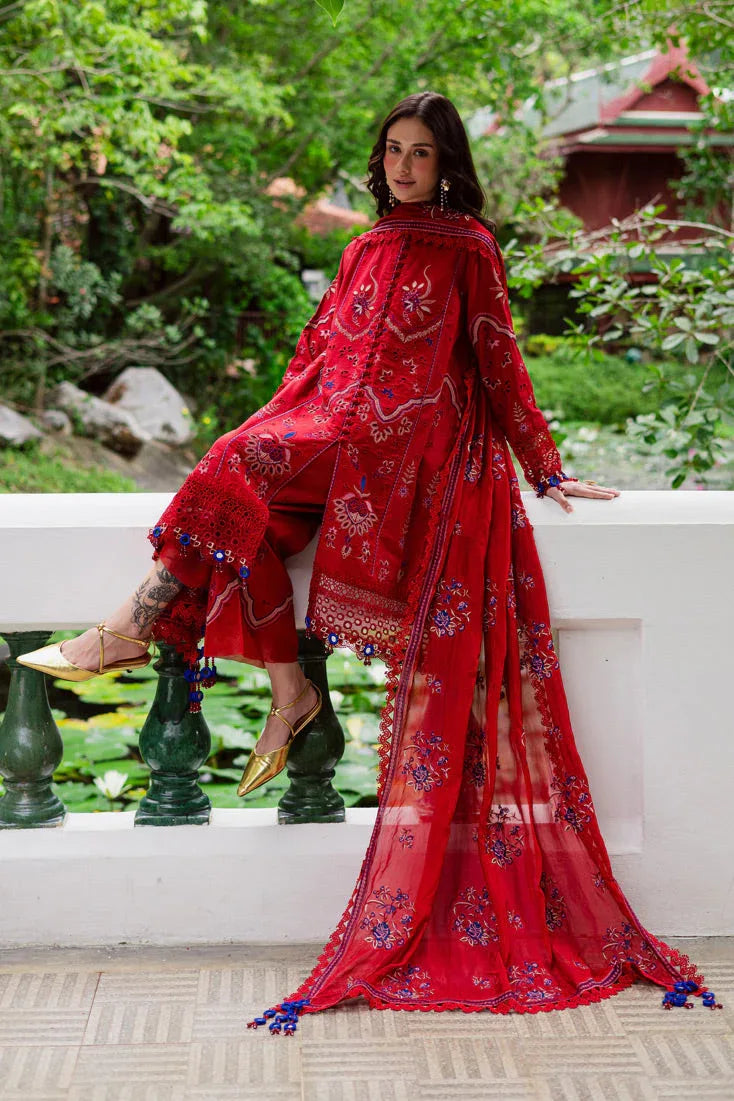 Marjjan | Bella Karandi 25 | MWK-40 A (RED) - Aqsa Fabrics