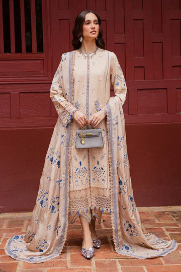 Marjjan | Bella Karandi 25 | MWK-40 B (SKIN) - Aqsa Fabrics