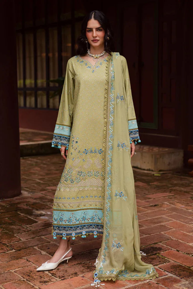 Marjjan | Bella Karandi 25 | MWK-42 A (OLIVE GREEN) - Aqsa Fabrics