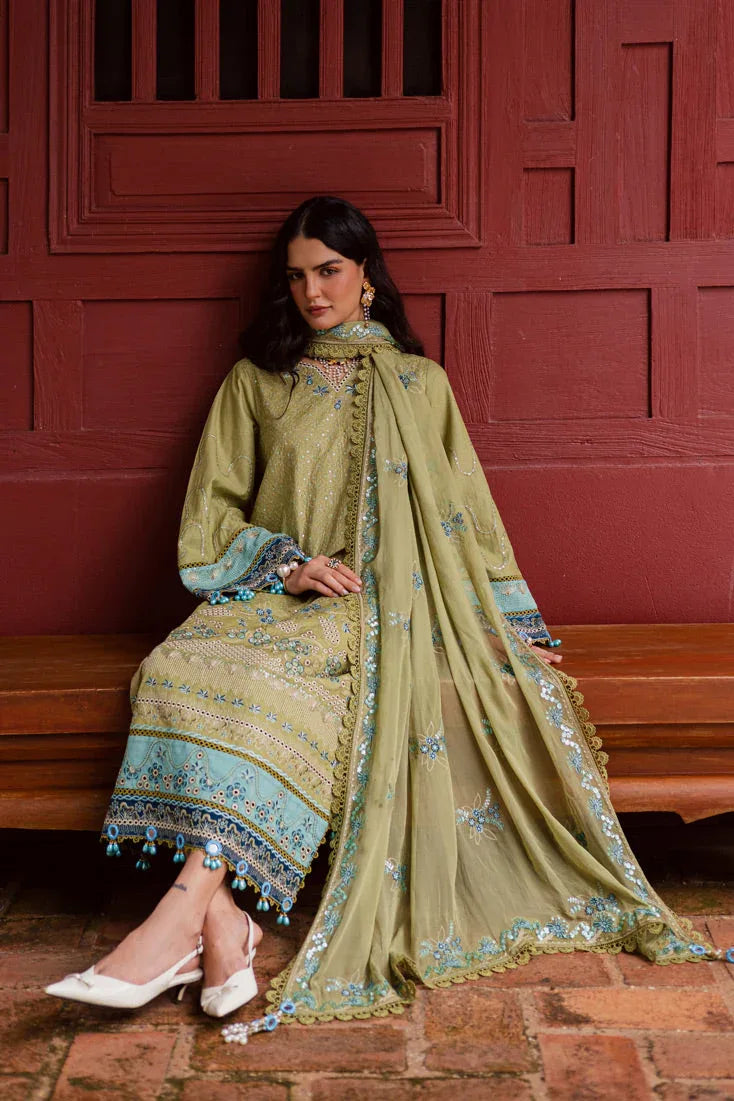 Marjjan | Bella Karandi 25 | MWK-42 A (OLIVE GREEN) - Aqsa Fabrics