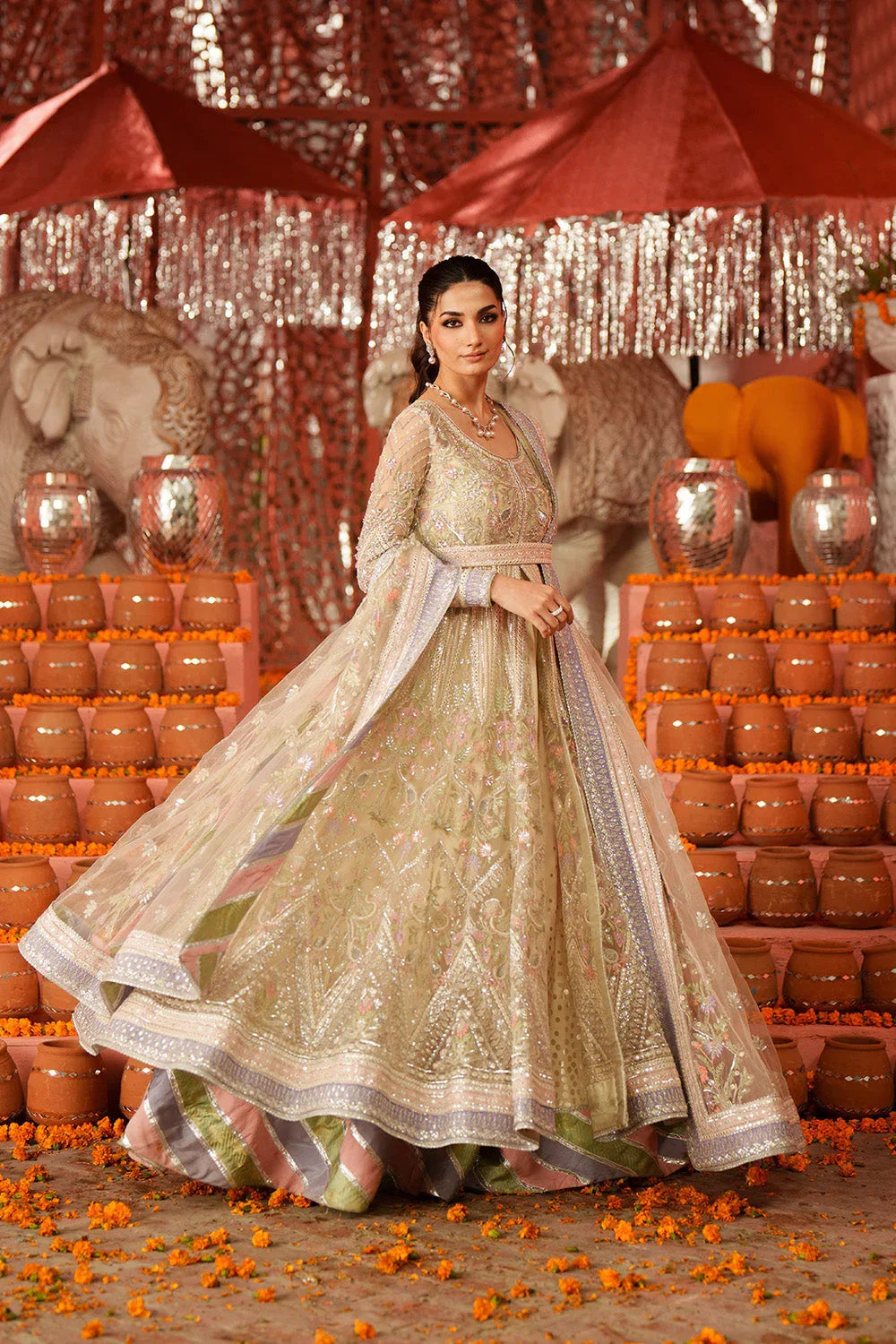 Maryum N Maria | Husn Wedding Formals | SHISHA BAHAR - MWS5636 - Aqsa Fabrics