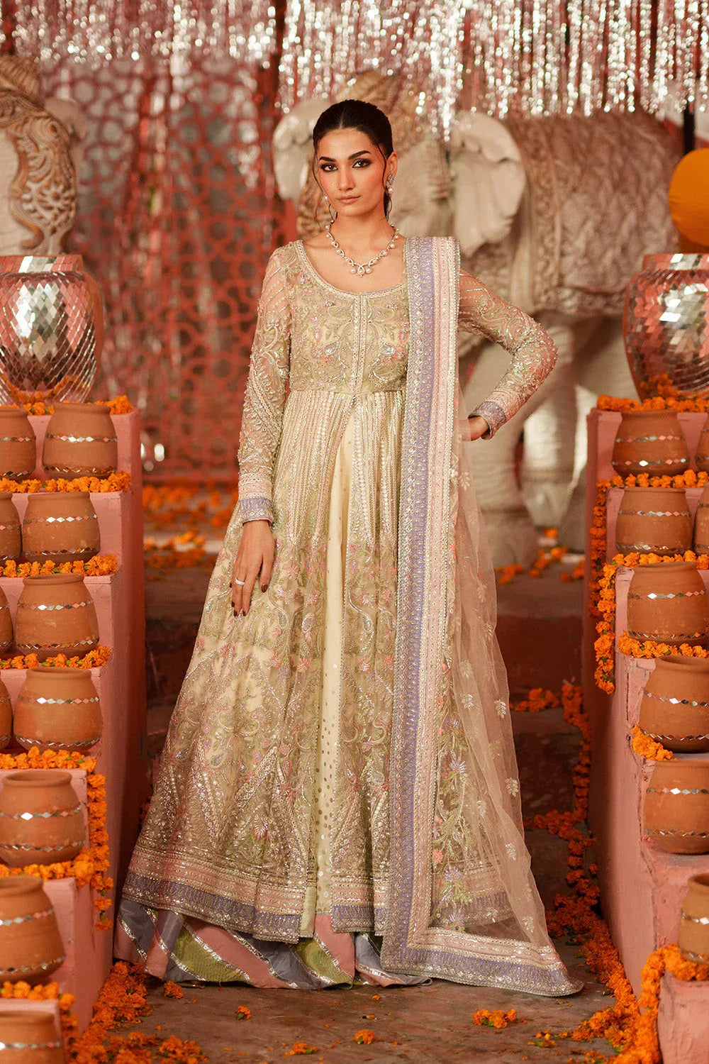 Maryum N Maria | Husn Wedding Formals | SHISHA BAHAR - MWS5636 - Aqsa Fabrics