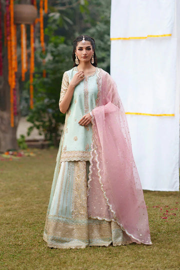 Maryum N Maria | Husn Wedding Formals | PINK PISTACHIO - MWS5640 - Aqsa Fabrics
