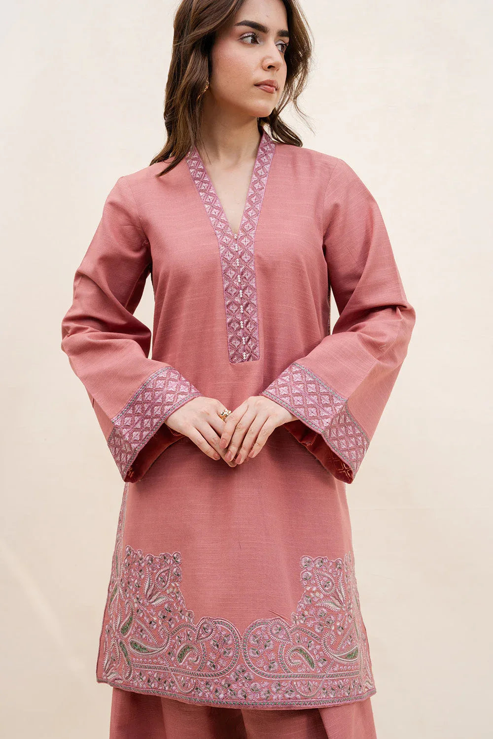 Maryum N Maria | Latte Layers Pret | MOCHA MIST - MWS5815 - Aqsa Fabrics