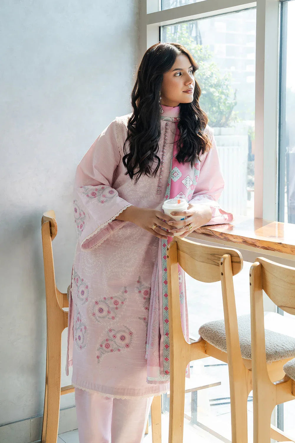 Maryum N Maria | Latte Layers Pret | CAFÉ CRÈME - MWS5816 - Aqsa Fabrics