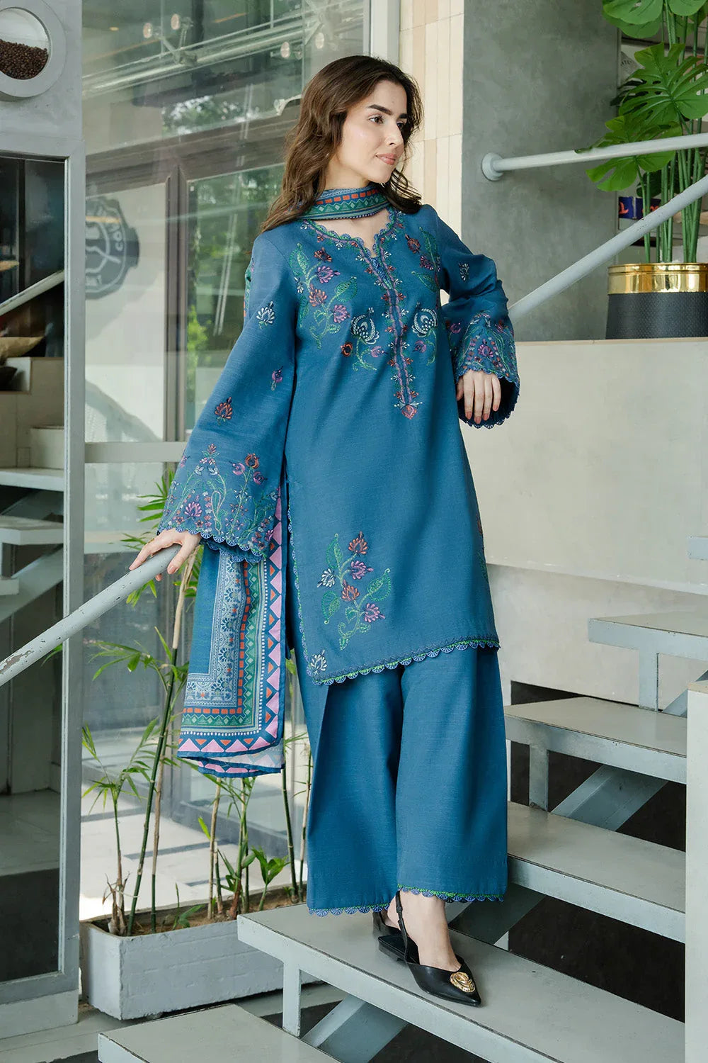 Maryum N Maria | Latte Layers Pret | VELVET FOAM - MWS5822 - Aqsa Fabrics