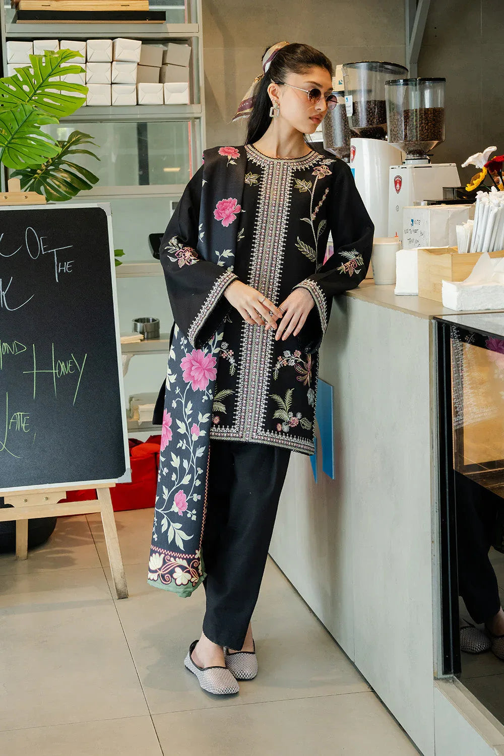Maryum N Maria | Latte Layers Pret | HAZEL HAZE - MWS5823 - Aqsa Fabrics