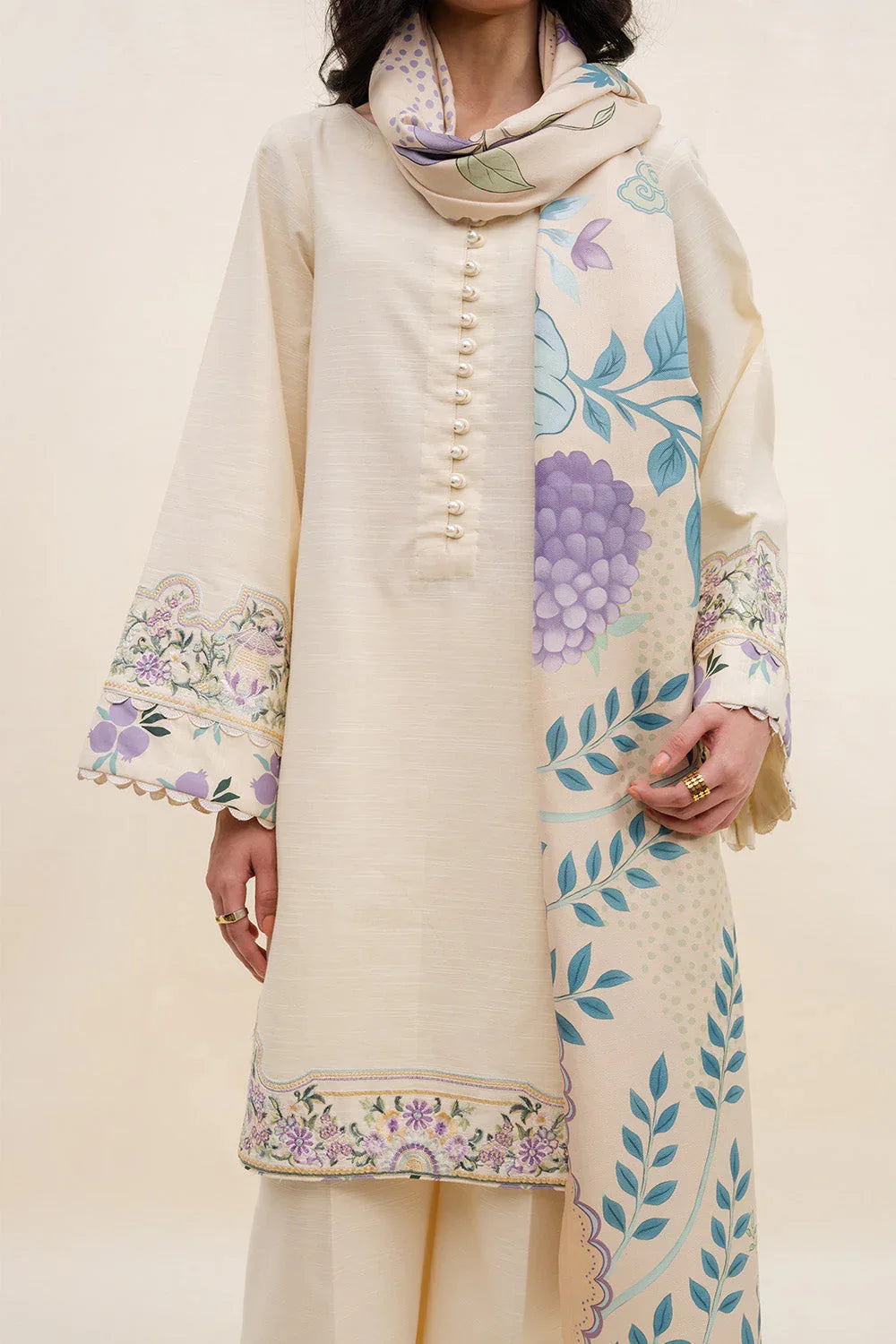 Maryum N Maria | Latte Layers Pret | OAT GLOW - MWS5824 - Aqsa Fabrics