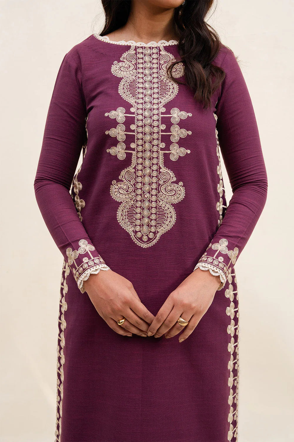 Maryum N Maria | Latte Layers Pret | CHAI CLOUD - MWS5825 - Aqsa Fabrics