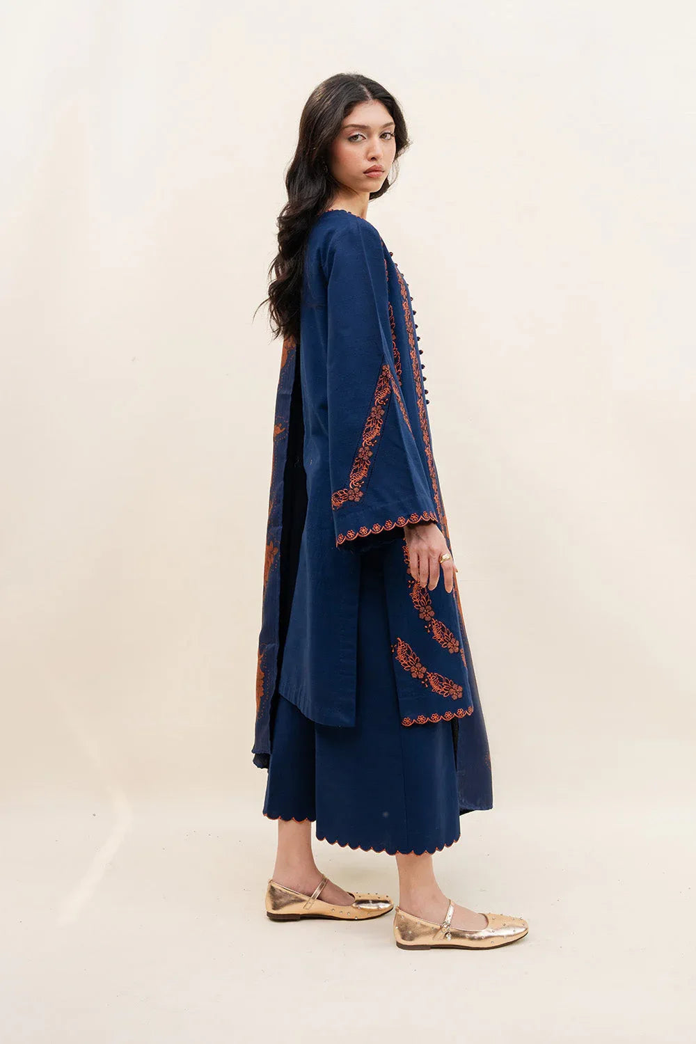 Maryum N Maria | Latte Layers Pret | ALMOND VEIL - MWS5826 - Aqsa Fabrics