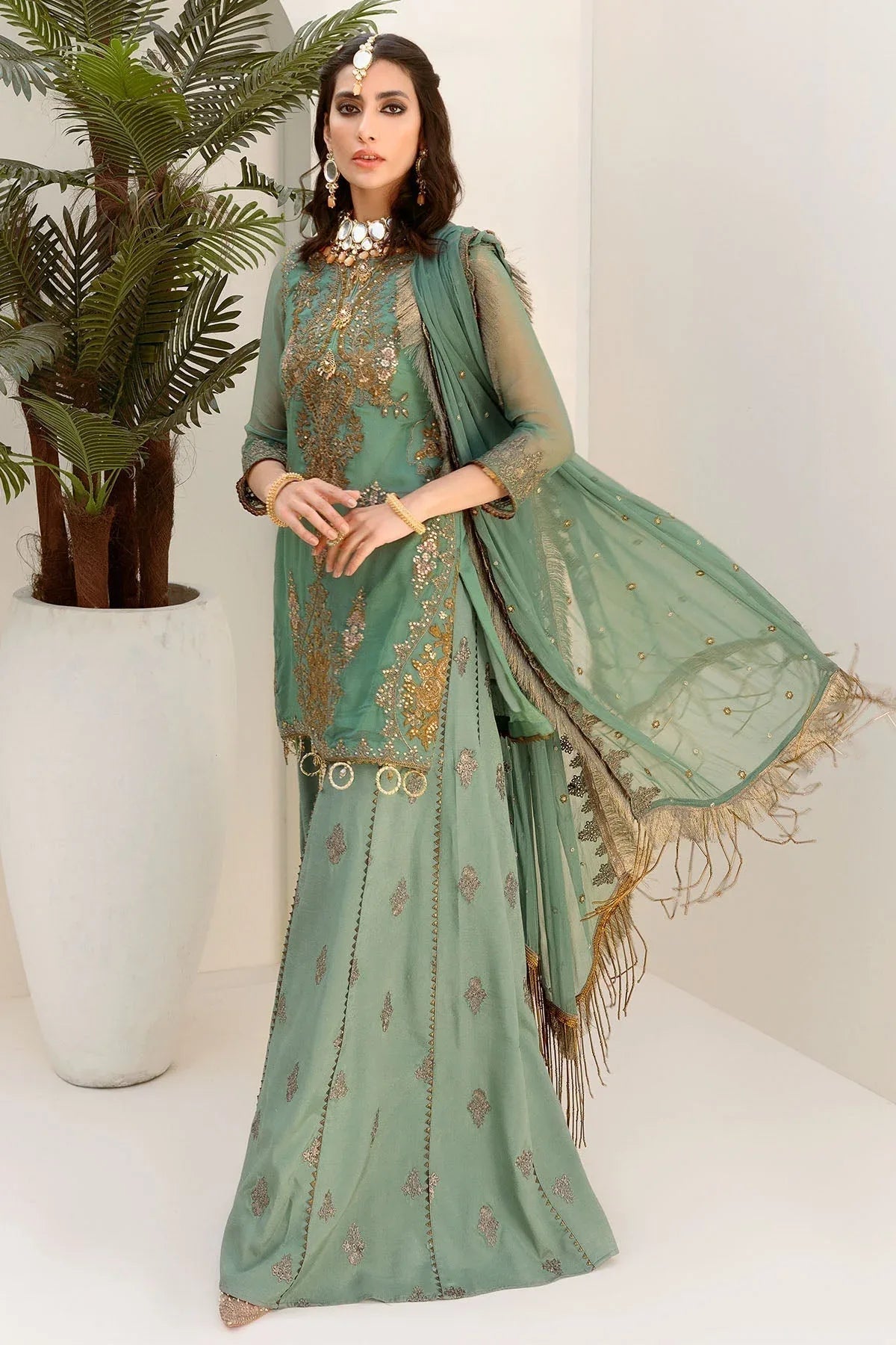 Motifz | Luxury Formals |3188-MINT-HINT - Aqsa Fabrics