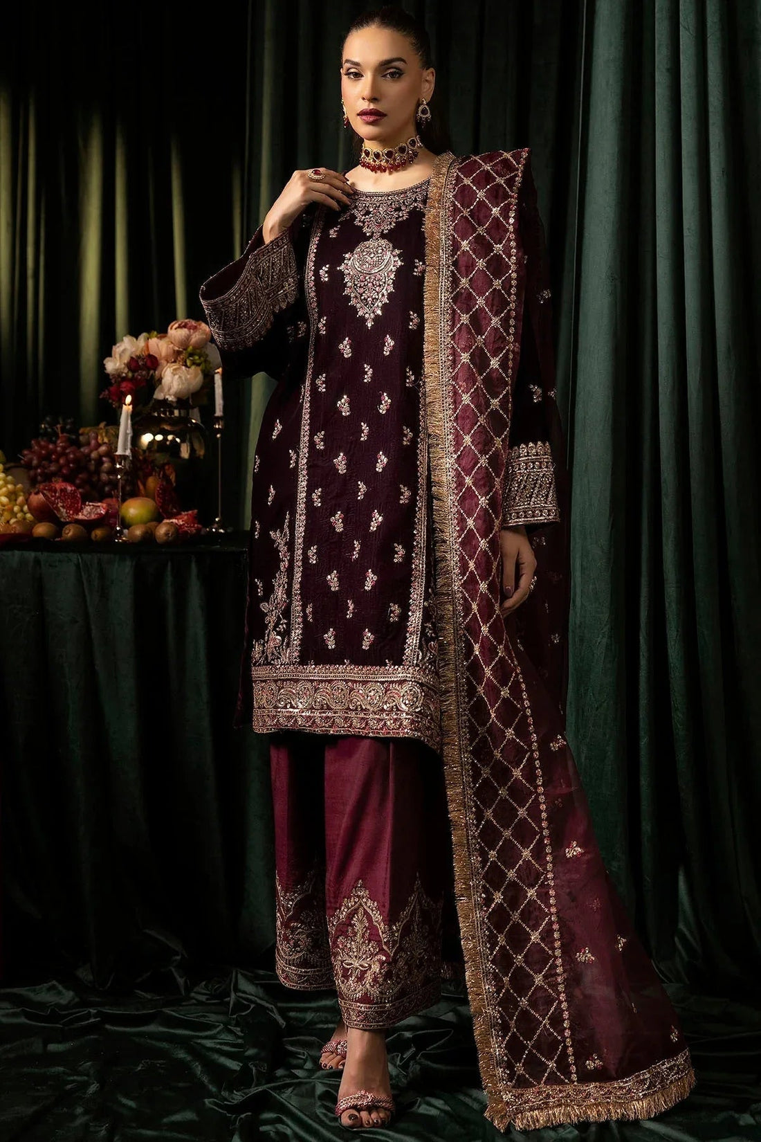 Motifz | Velvet Formals | 5095-MAZNEEN - Aqsa Fabrics