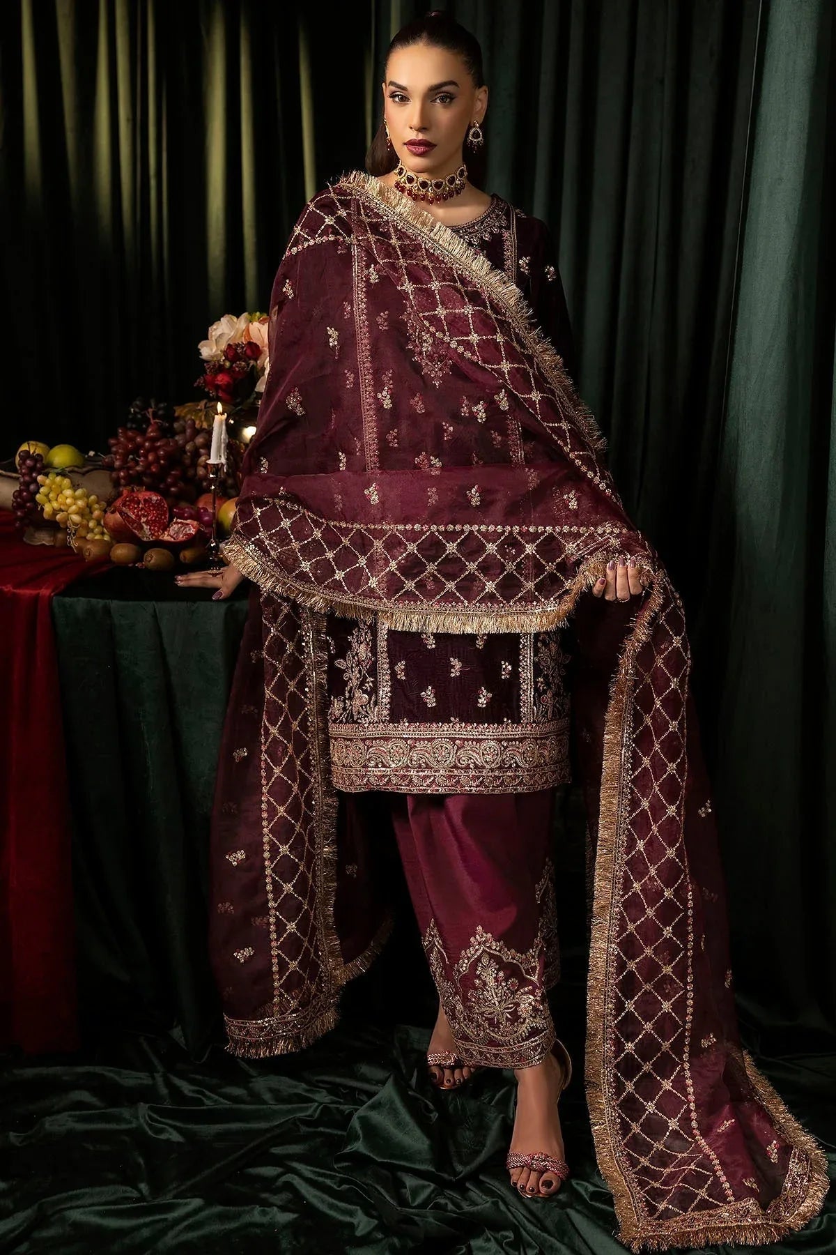 Motifz | Velvet Formals | 5095-MAZNEEN - Aqsa Fabrics