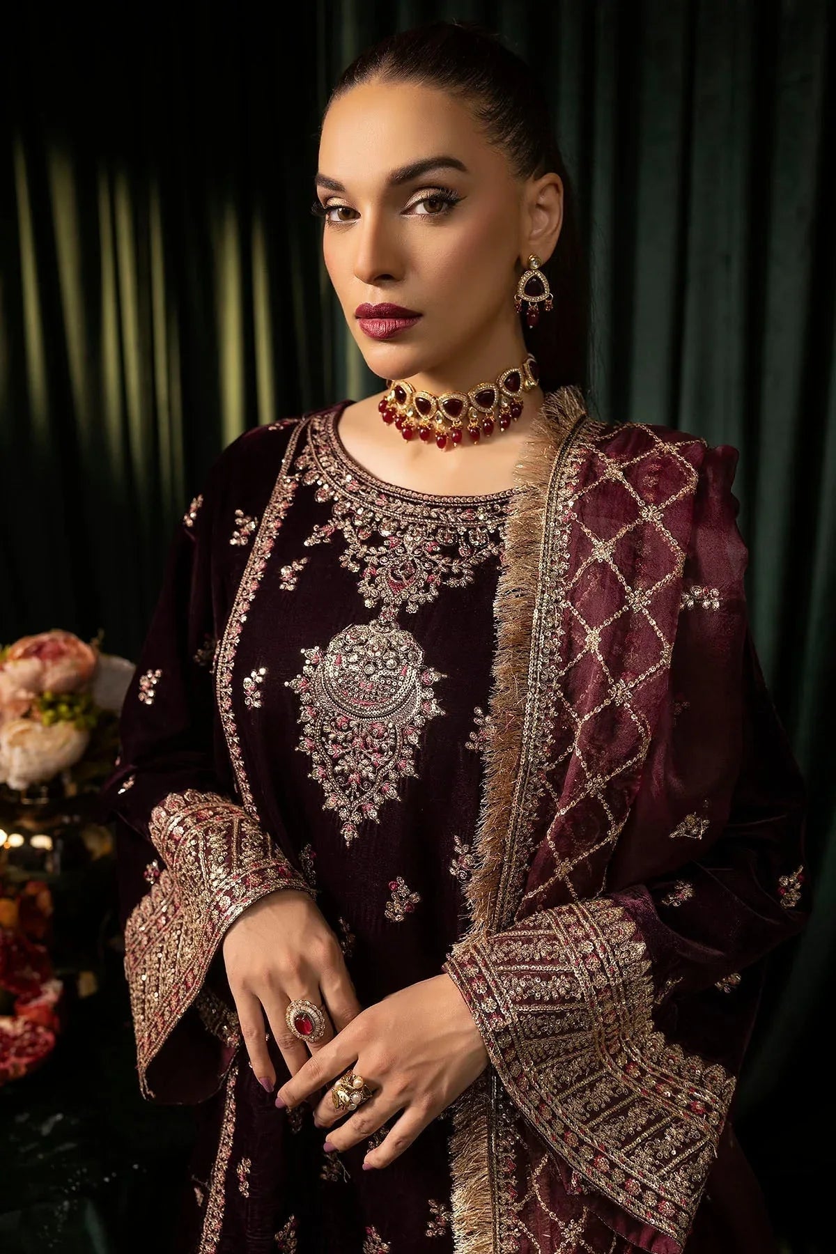Motifz | Velvet Formals | 5095-MAZNEEN - Aqsa Fabrics