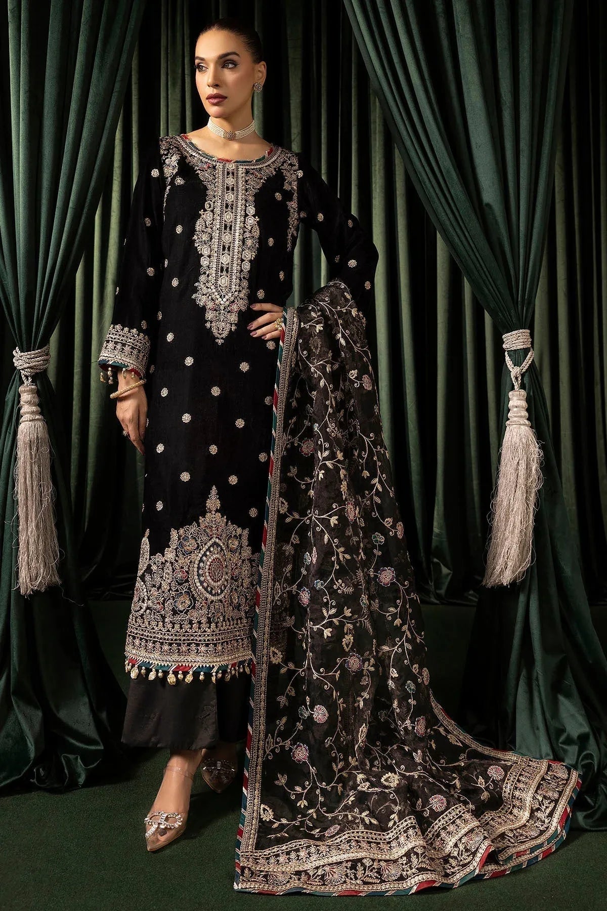 Motifz | Velvet Formals | 5098-FARZEEN - Aqsa Fabrics
