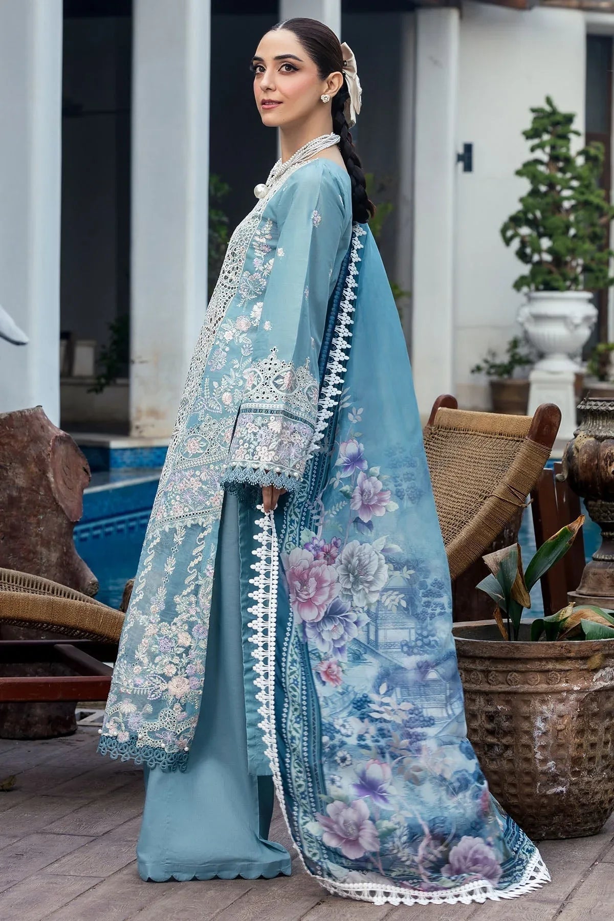 Motifz | Premium Lawn 25 | 5301-ELAYNE - Aqsa Fabrics