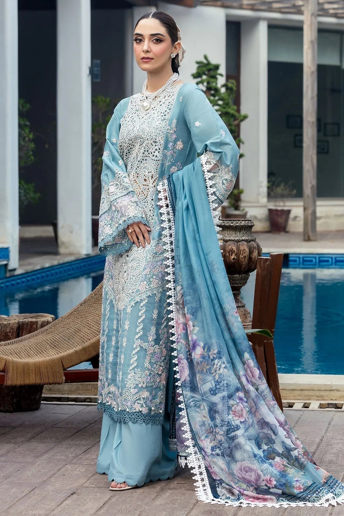 Motifz | Premium Lawn 25 | 5301-ELAYNE - Aqsa Fabrics
