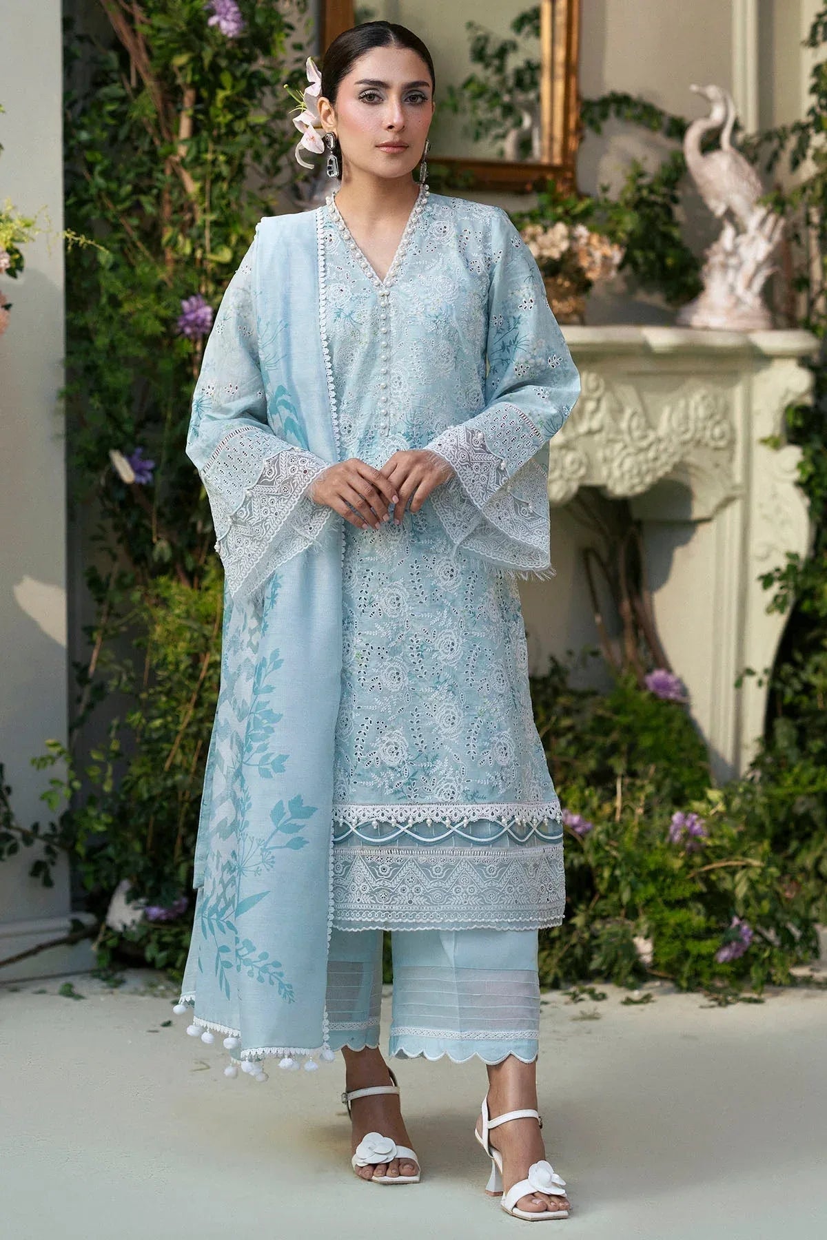 Motifz | Premium Lawn 25 | 5425-LAVENDER - Aqsa Fabrics