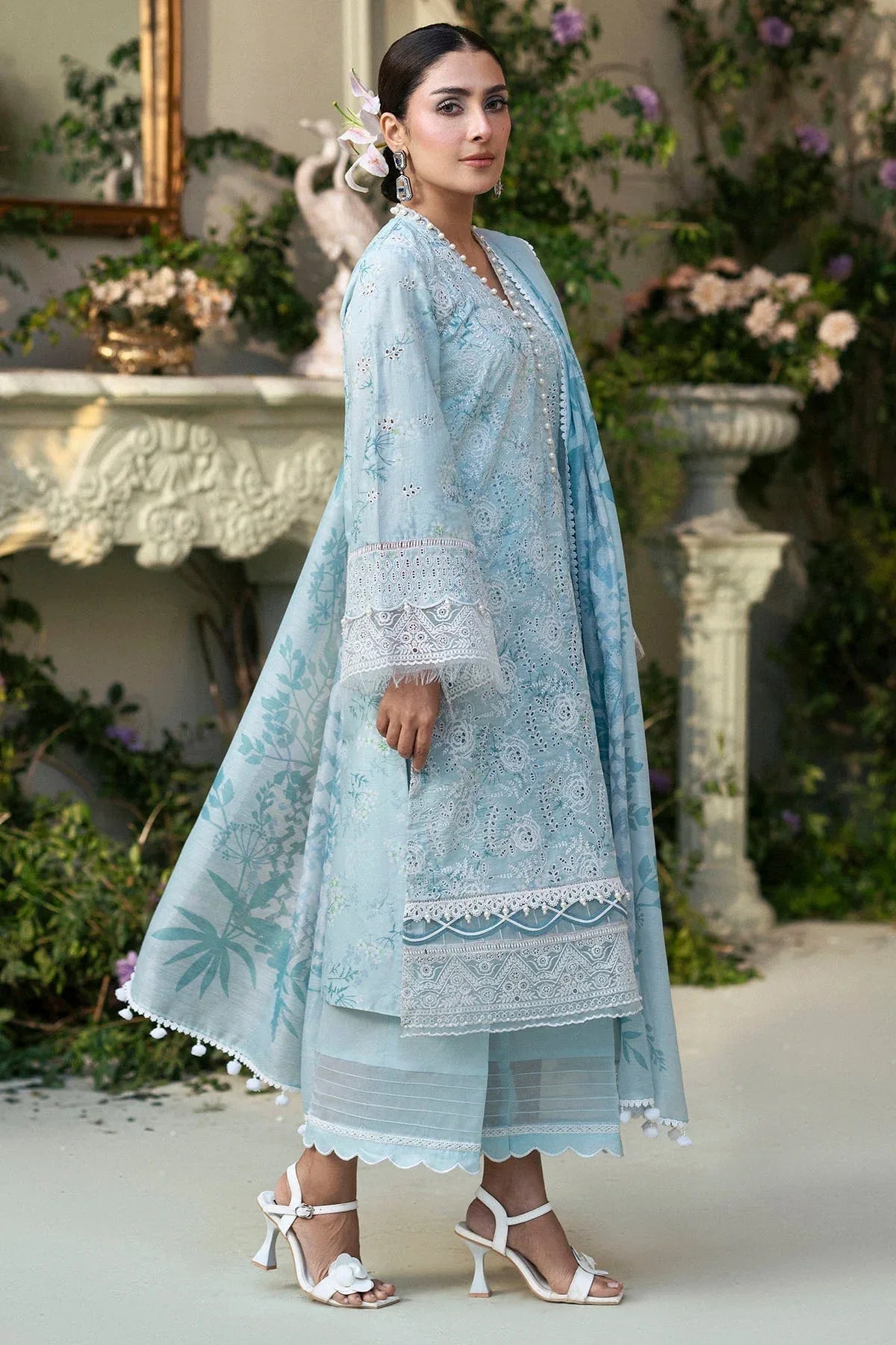 Motifz | Premium Lawn 25 | 5425-LAVENDER - Aqsa Fabrics