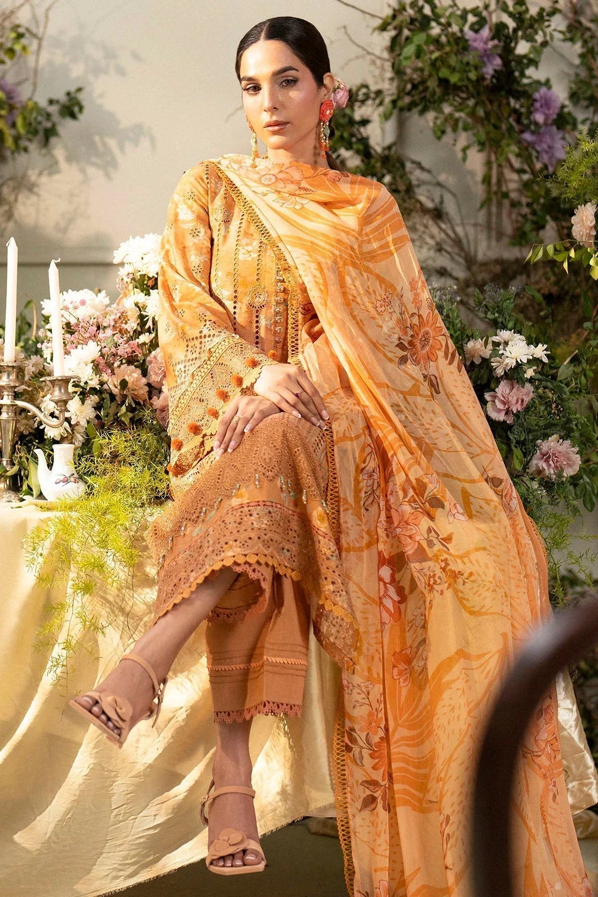 Motifz | Premium Lawn 25 | 5431-BLUEBEELL - Aqsa Fabrics
