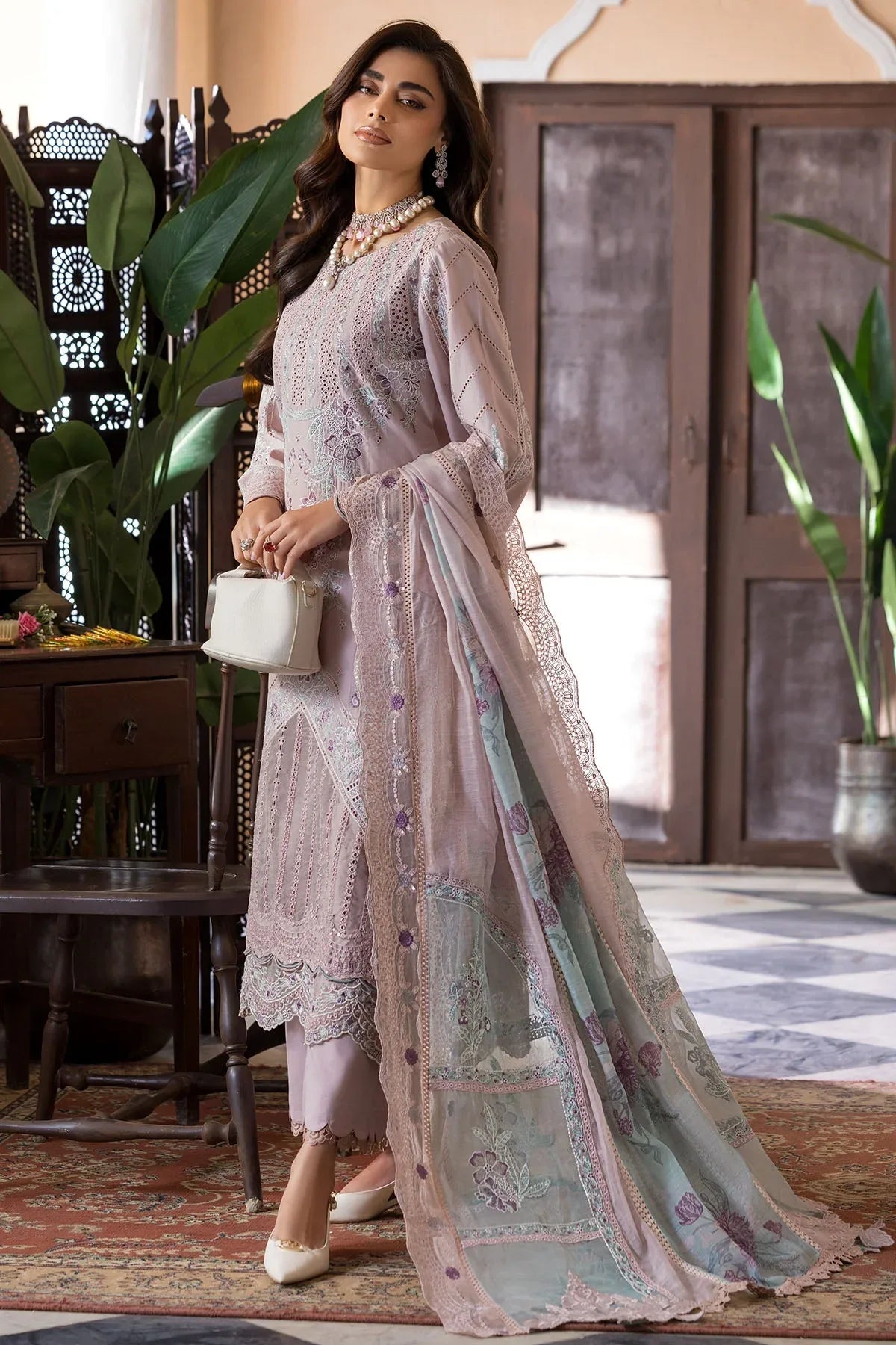 5916-CLEO EMBROIDERED LAWN UNSTITCHED