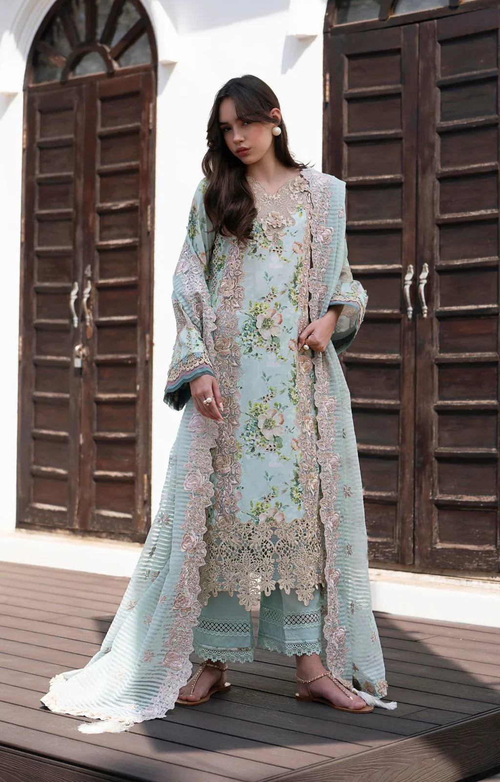 AJR Couture | Printakari Lawn 25 | Myrtle - Aqsa Fabrics
