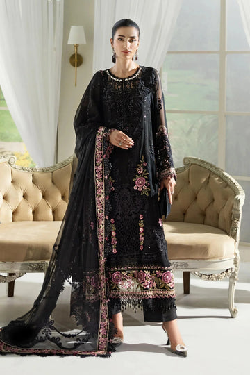 Maria B 3 Piece Embroidered Chiffon Suit | MPC-25-104 - Aqsa Fabrics