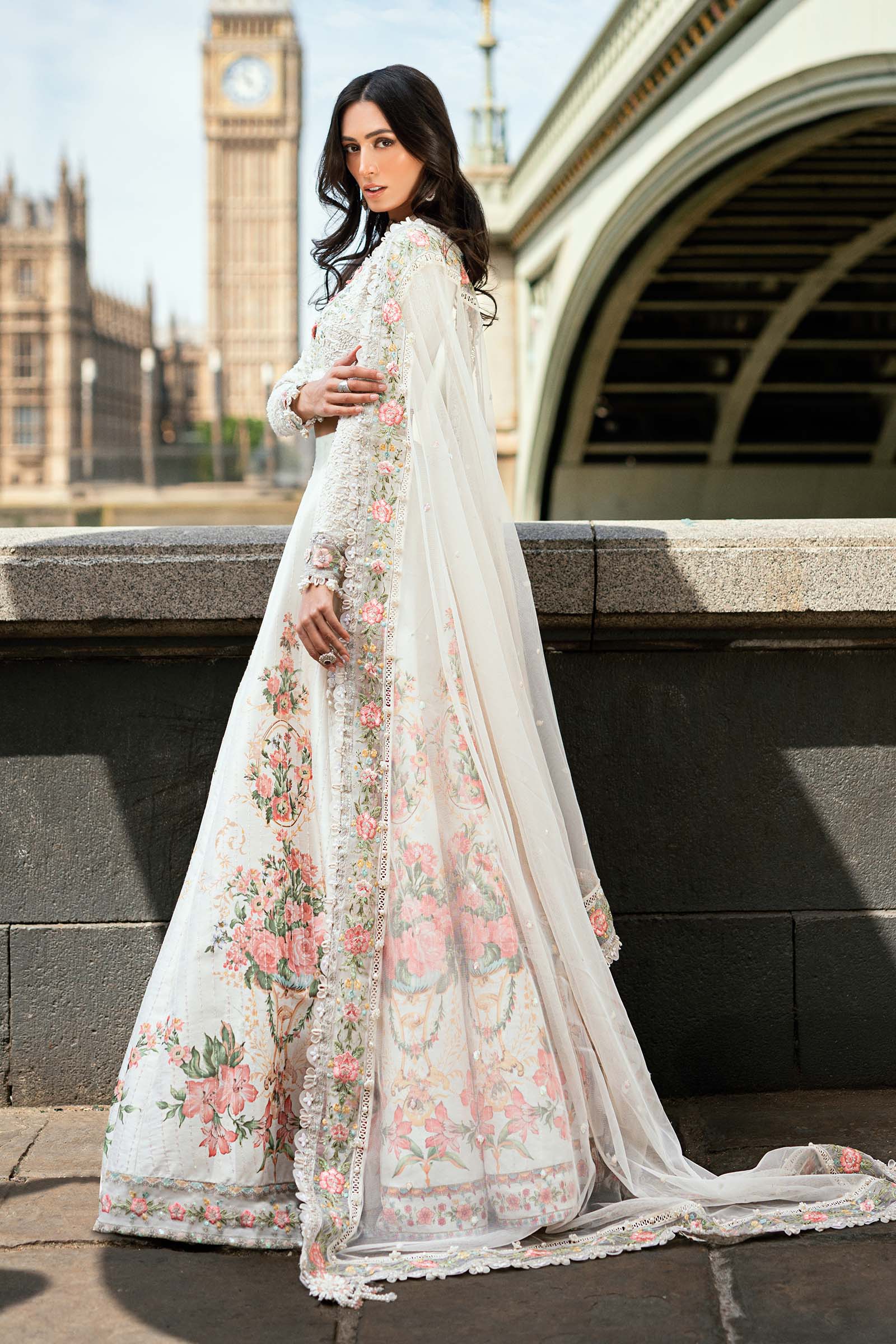 Maria B 3 Piece Embroidered Raw Silk Suit - Aqsa Fabrics