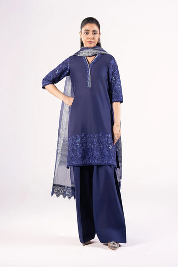 Maria B | Basics RTW | 3 Pc Embroidered Dobby Suit | MB-CS25-137 - Aqsa Fabrics