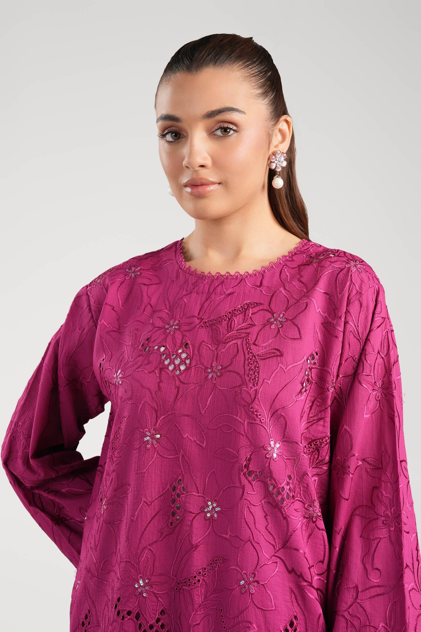Maria B | Basics RTW | 3 Pc Embroidered Dobby Suit | MB-CS25-138 - Aqsa Fabrics