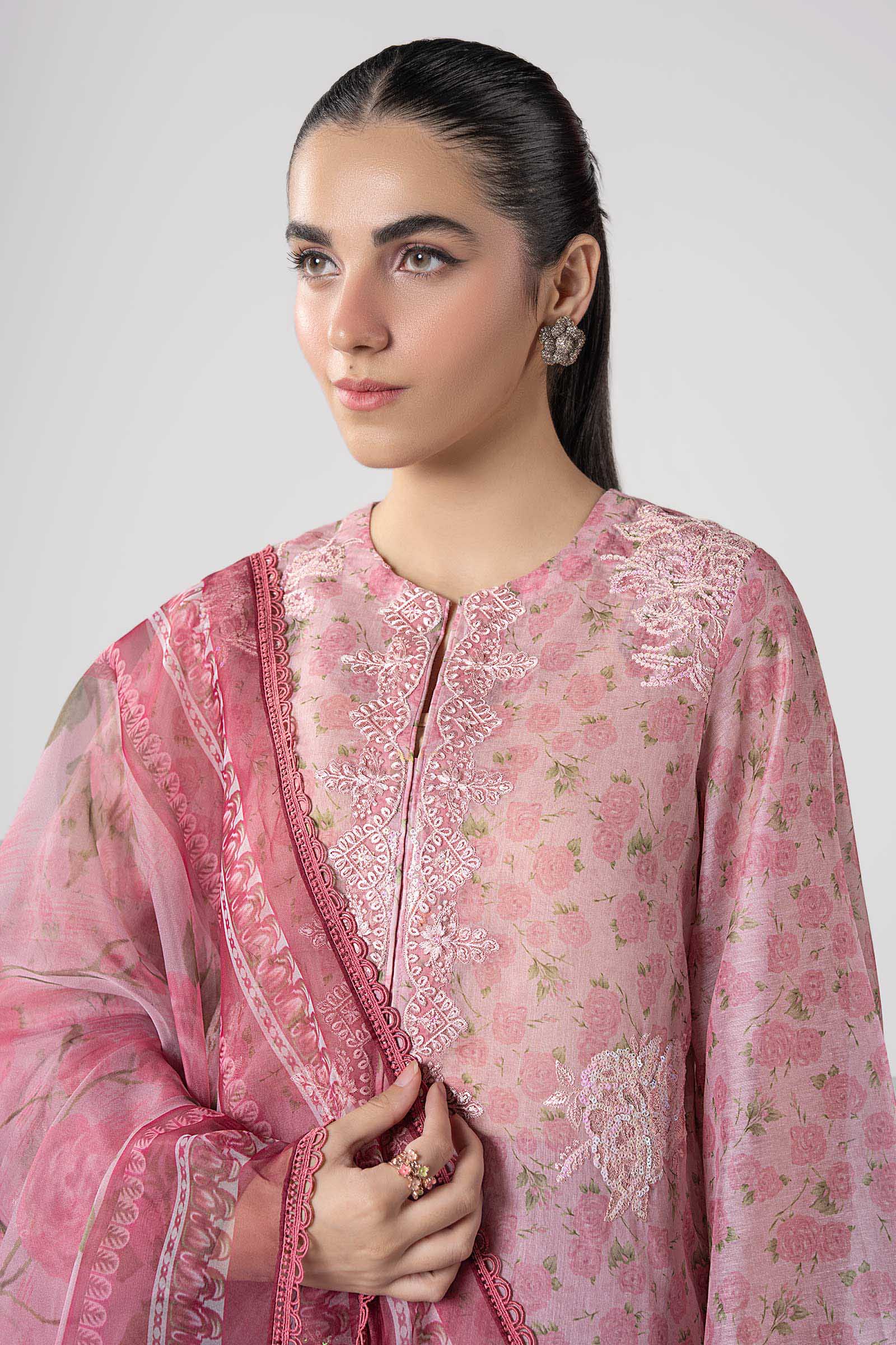 Maria B | Basics RTW | 3 Pc Embroidered Dobby Suit | MB-CS25-145 - Aqsa Fabrics