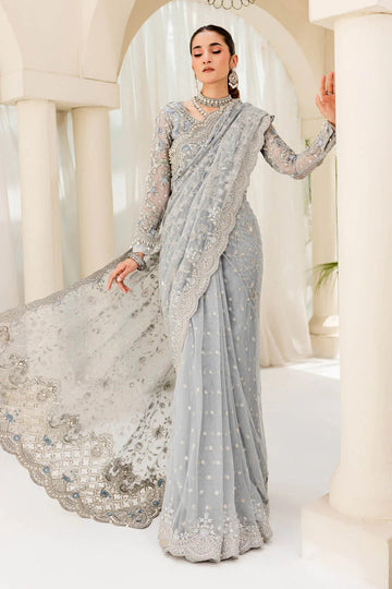 Maria B | Bridal Couture | Ice Blue MC-908 - Aqsa Fabrics