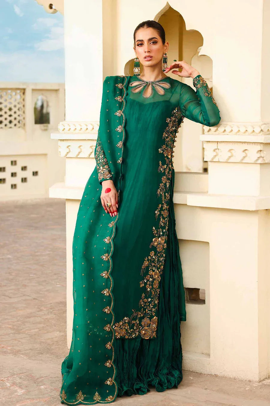Maria B | Bridal Formals | Zamrood Ara - Aqsa Fabrics