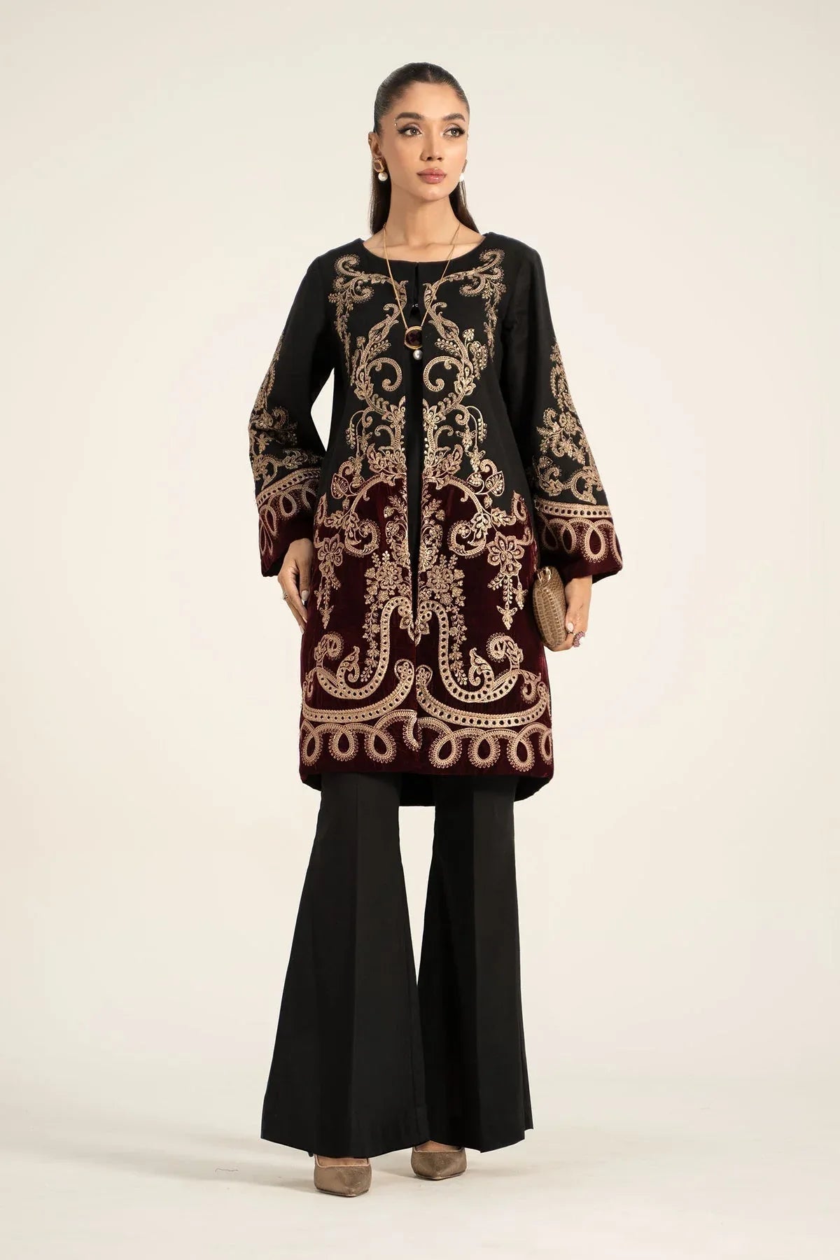 Maria B | Casual Pret 2024 | Khaddar Suit | DW-W24-113 - Aqsa Fabrics
