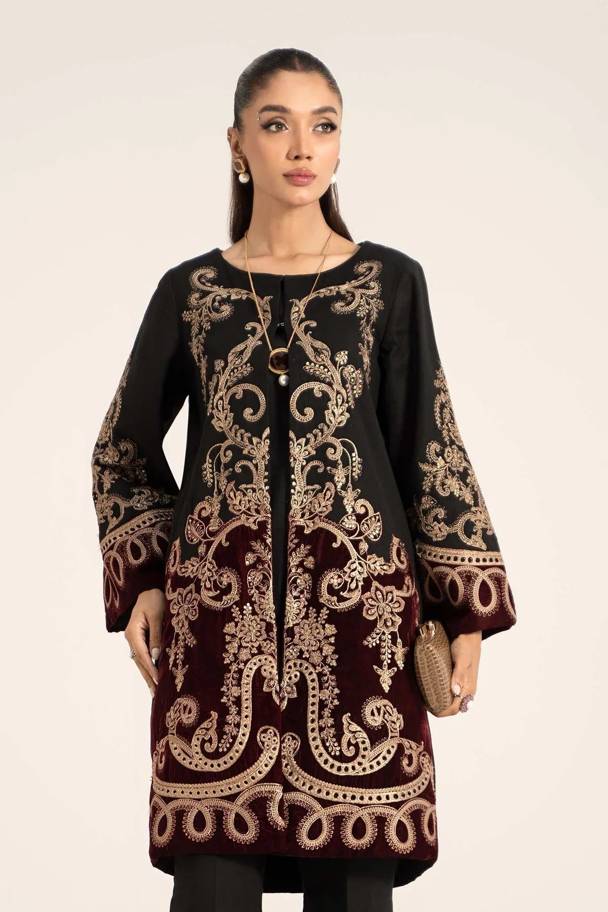 Maria B | Casual Pret 2024 | Khaddar Suit | DW-W24-113 - Aqsa Fabrics