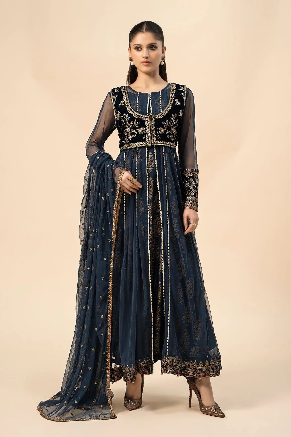 Maria B | Casual Pret 2024 | Khaddar Suit | DW-W24-151 - Aqsa Fabrics