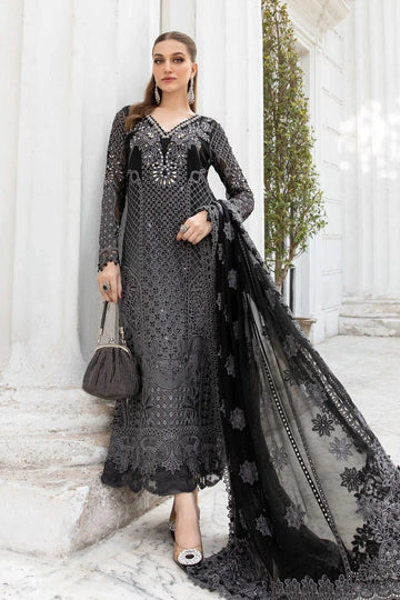 Maria B | Chiffon Formals 24 | Chiffon Suit | MPC-24-101 - Aqsa Fabrics