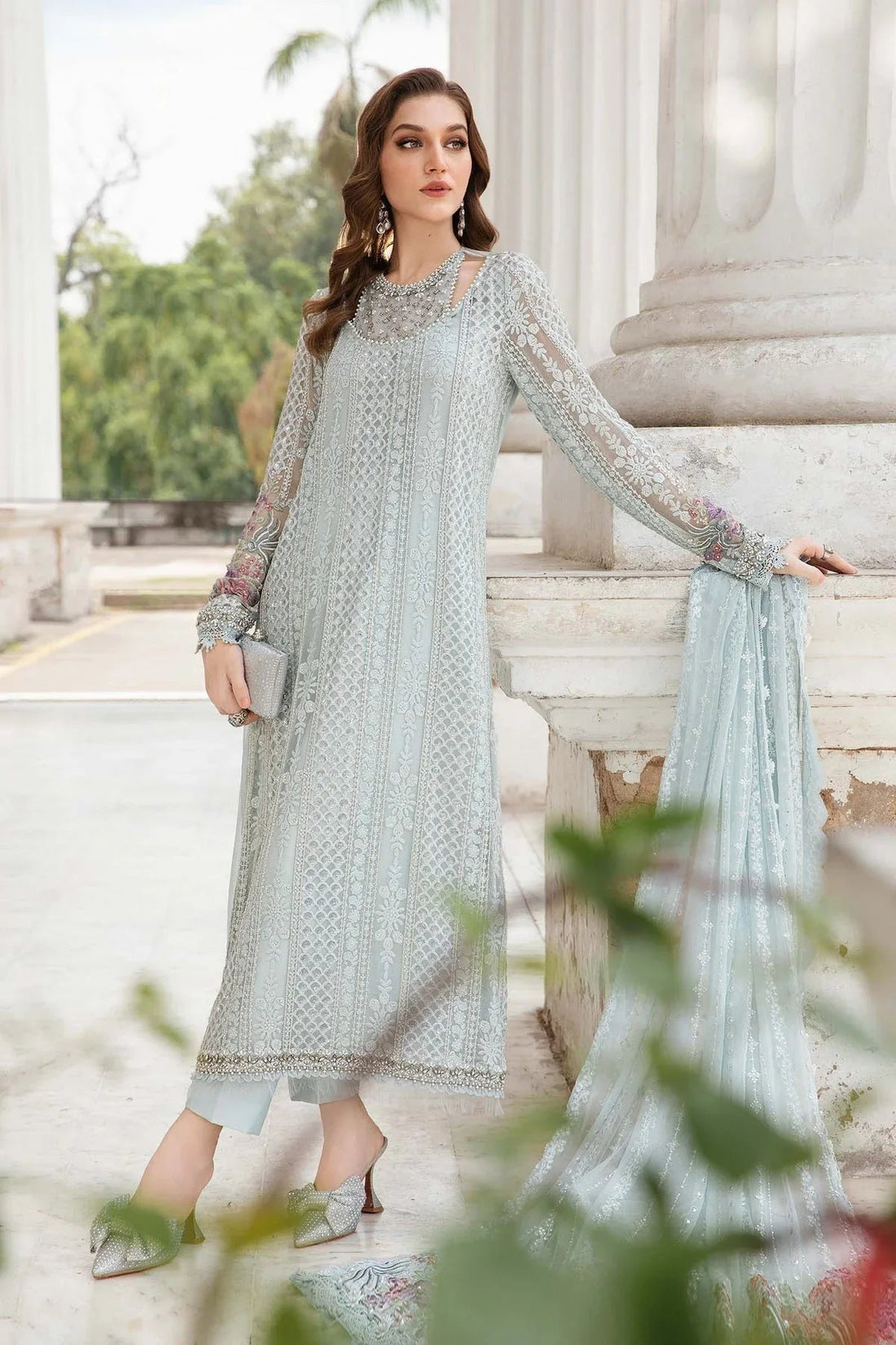 Maria B | Chiffon Formals 24 | Chiffon Suit | MPC-24-103 - Aqsa Fabrics