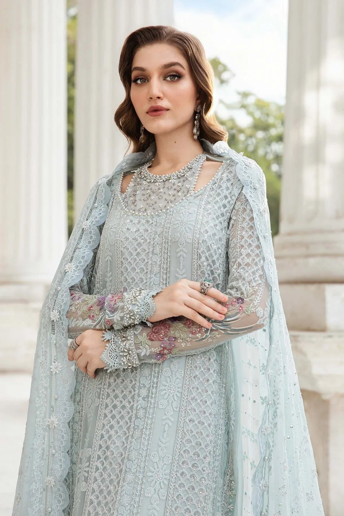 Maria B | Chiffon Formals 24 | Chiffon Suit | MPC-24-103 - Aqsa Fabrics