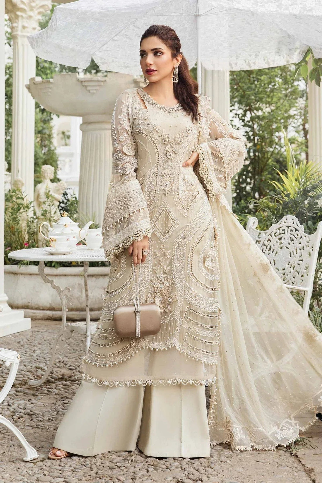 Maria B | Chiffon Formals 24 | Chiffon Suit | MPC-24-104 - Aqsa Fabrics
