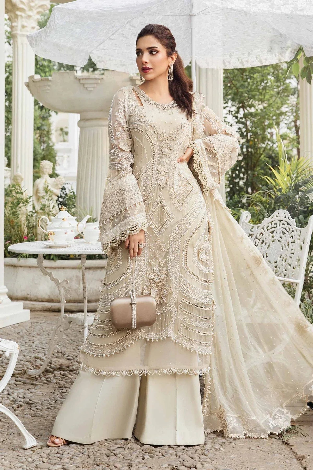 Maria B | Chiffon Formals 24 | Chiffon Suit | MPC-24-104 - Aqsa Fabrics