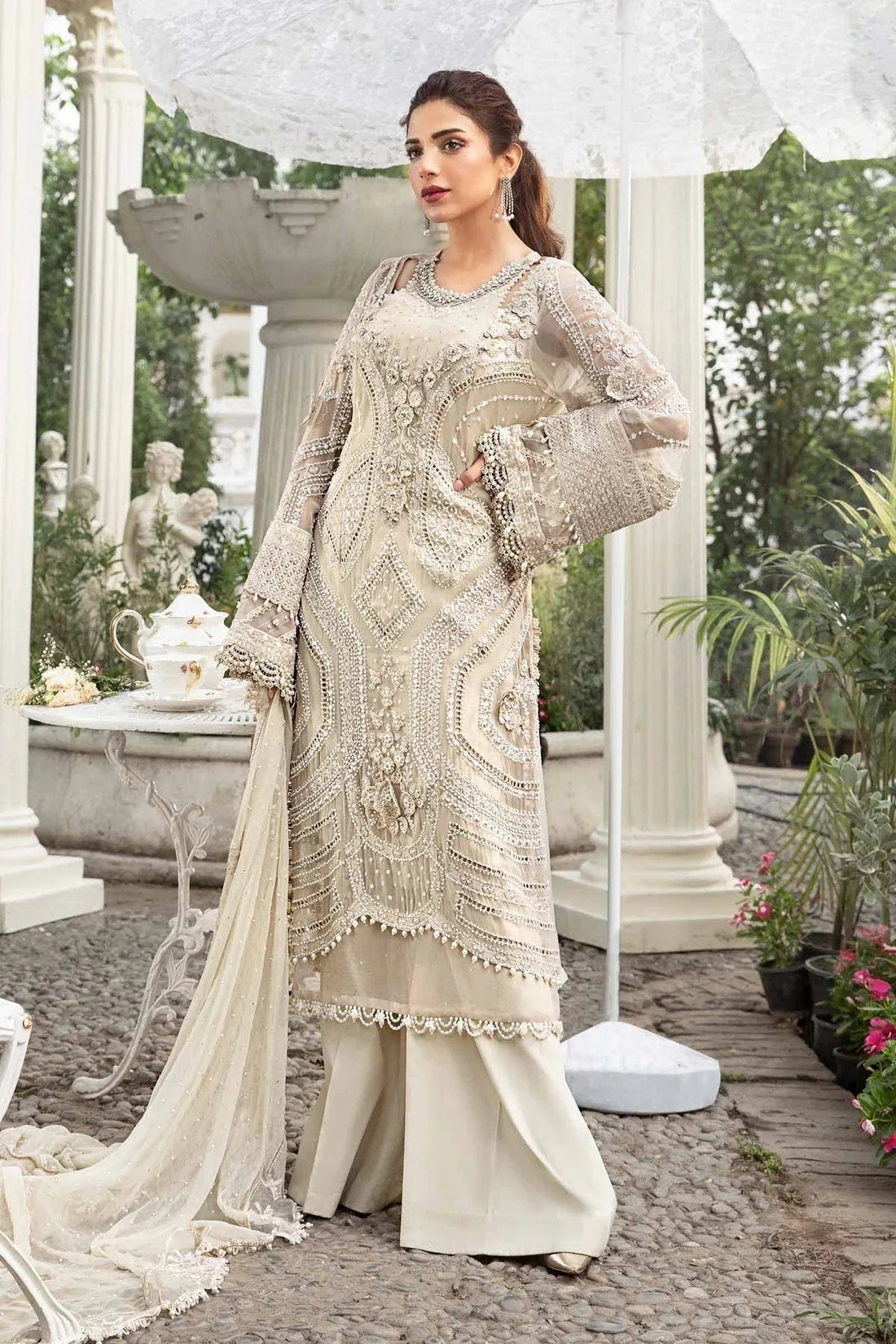 Maria B | Chiffon Formals 24 | Chiffon Suit | MPC-24-104 - Aqsa Fabrics