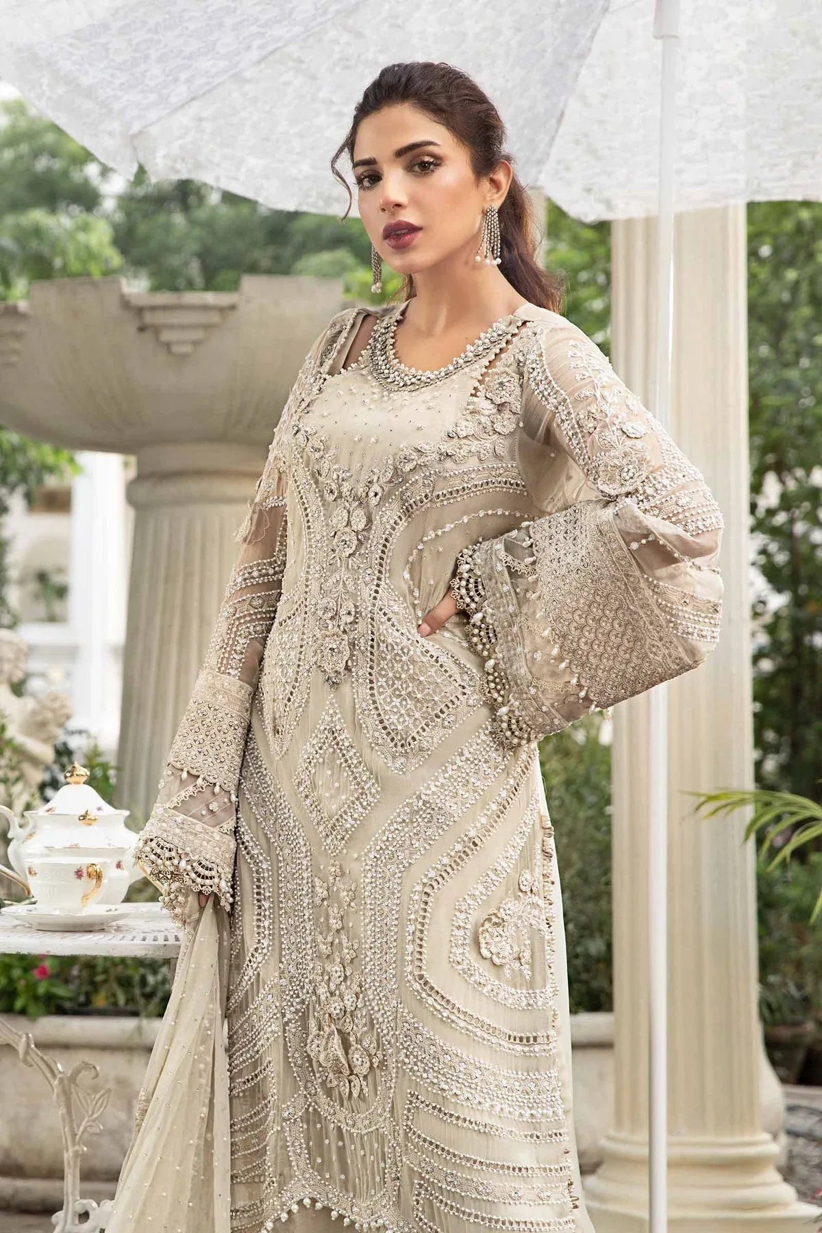 Maria B | Chiffon Formals 24 | Chiffon Suit | MPC-24-104 - Aqsa Fabrics