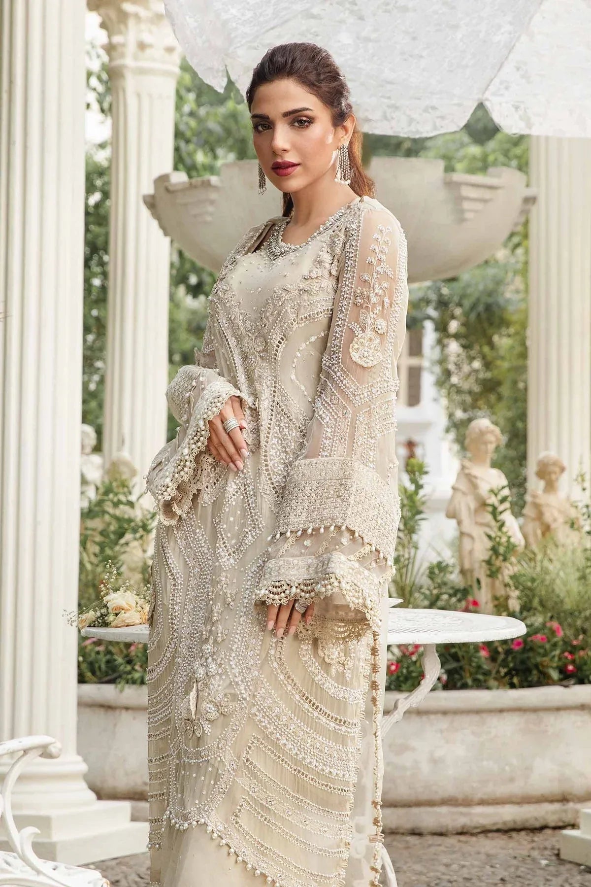 Maria B | Chiffon Formals 24 | Chiffon Suit | MPC-24-104 - Aqsa Fabrics