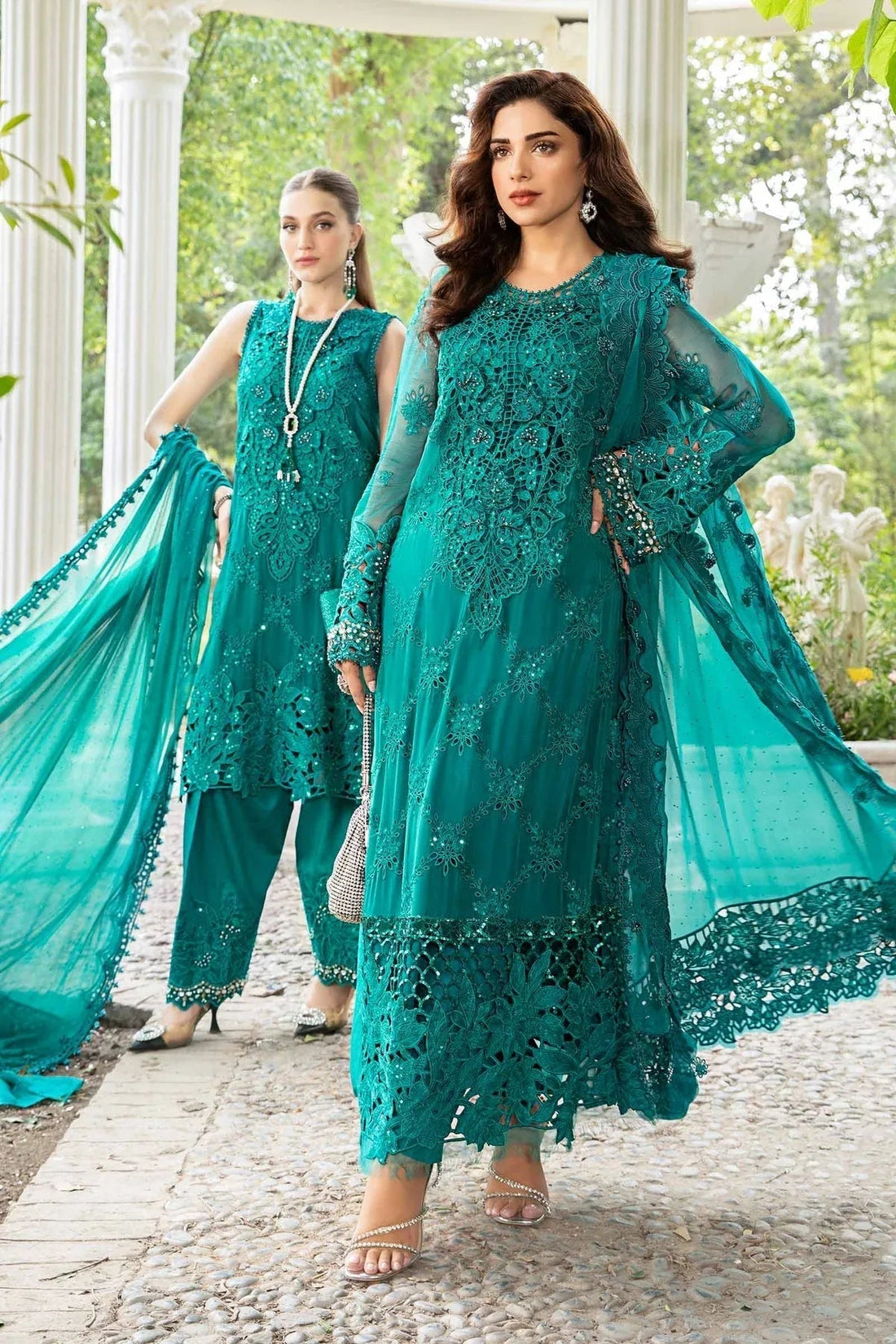 Maria B | Chiffon Formals 24 | Chiffon Suit | MPC-24-105 - Aqsa Fabrics